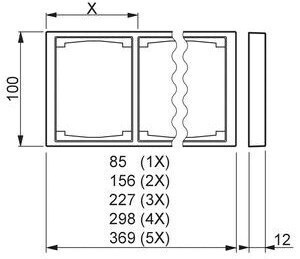 <p>
	3 - ная рамка Busch-Jaeger (серия - Impressivo), 1723F100-83</p>
