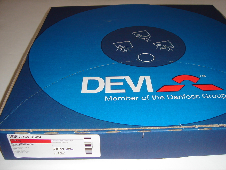 <p>
	Ostan küttekaablit Deviflex 270 W, 15 m, 230 V, DTIP-18 W/m.</p>
