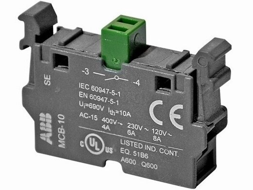 <p>
	Kontaktiplokk 1NO, MCB-10, ABB, 1SFA611610R1001</p>
