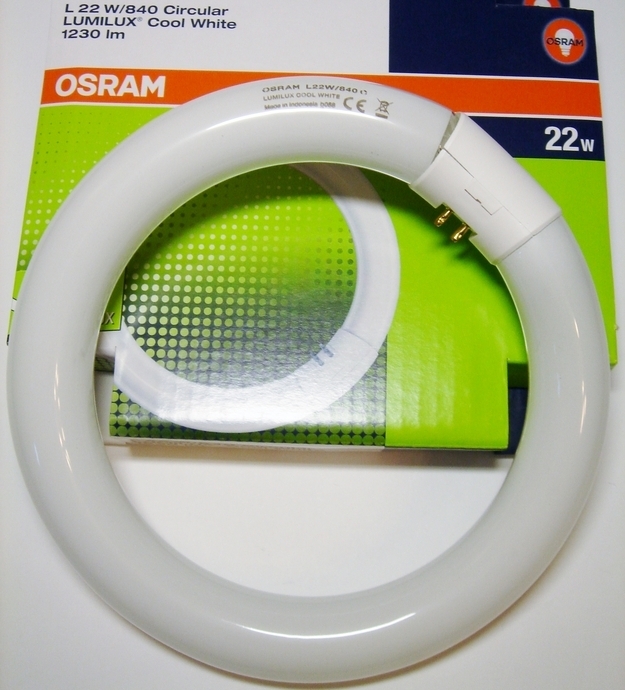 <p>
	Оstan rõngakujulisi luminofoorlampe 22 W, 4-PIN, Philips, Osram, General Electric, Tungsram, Sylvania</p>
