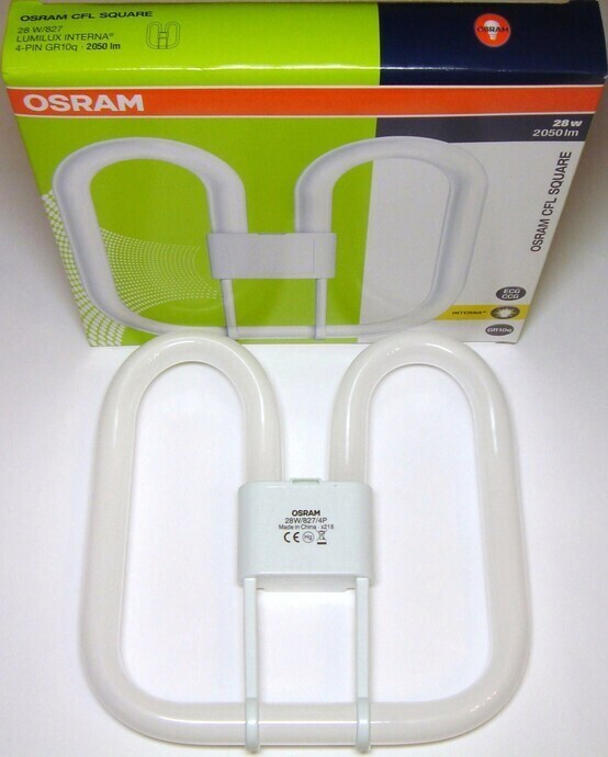 <p>
	Libliklamp 28 W, Osram CFL Square, 28W/827/GR10q, <span style="color: #ff0000">4-PIN</span></p>
