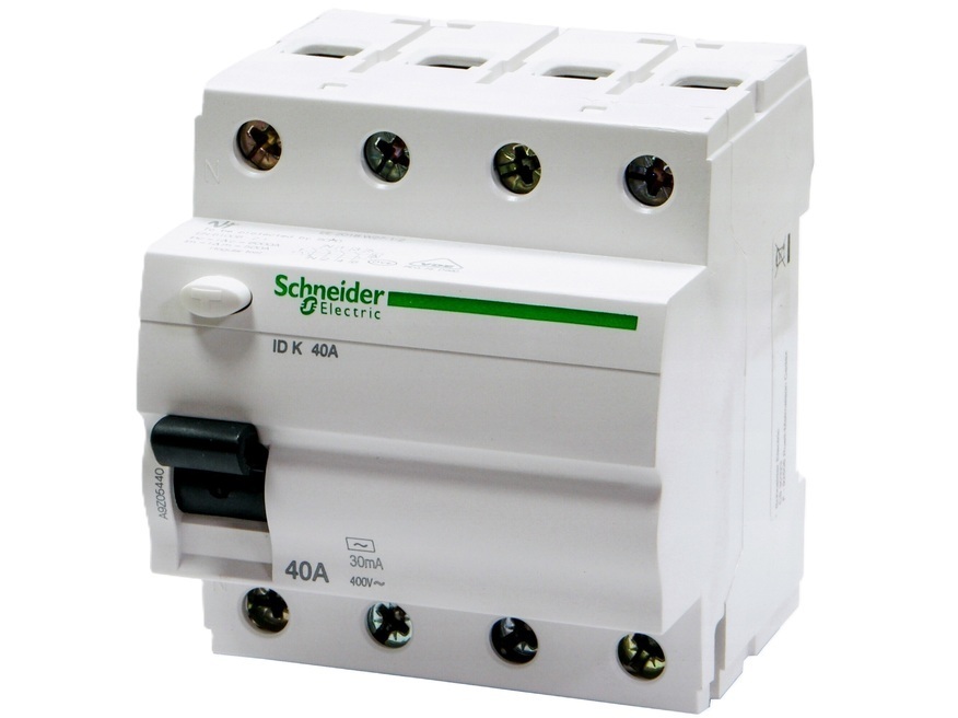 <p>
	Aвтомат тока утечки 3-фазный 40 A, 30мA(0,03A), A9Z05440, Schneider Electric, Acti 9 K, 047391</p>
