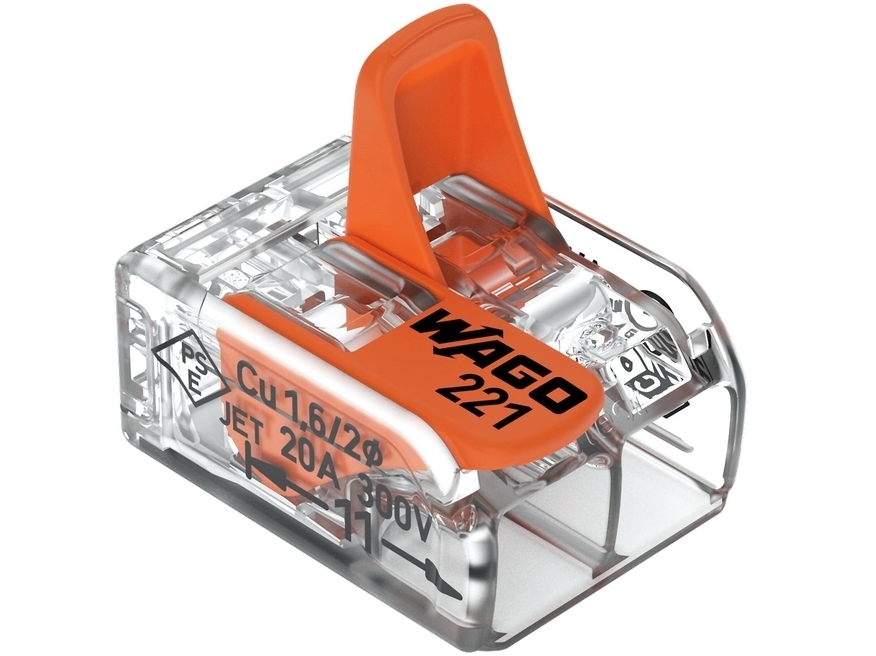 <p>
	Klemmid Wago 2 x 0,14 - 4 mm² (avatavad), 221-412</p>
