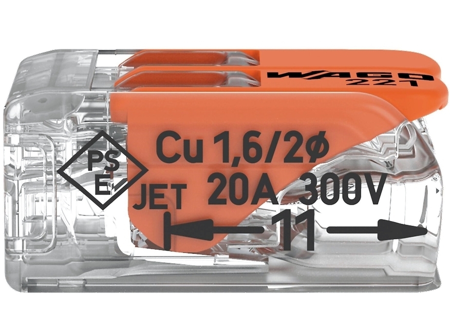 <p>
	Klemmid Wago 2 x 0,14 - 4 mm² (avatavad), 221-412</p>
