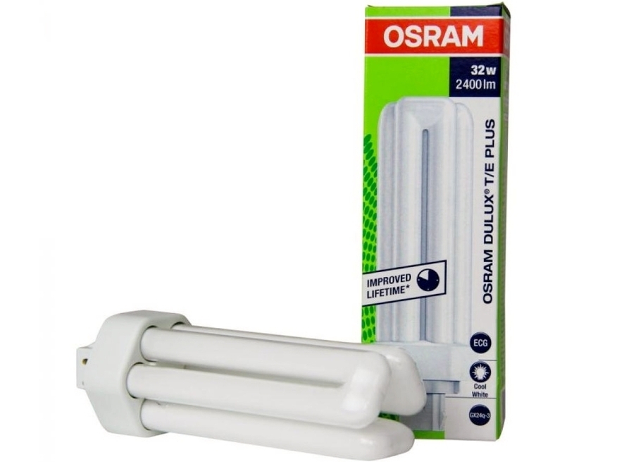 <p>
	Kompakt-luminofoorlamp 32 W, Osram Dulux T/E Plus, 32W/840/GX24q-3, <span style="color:#ff0000;">4-PIN</span>, 348568</p>
