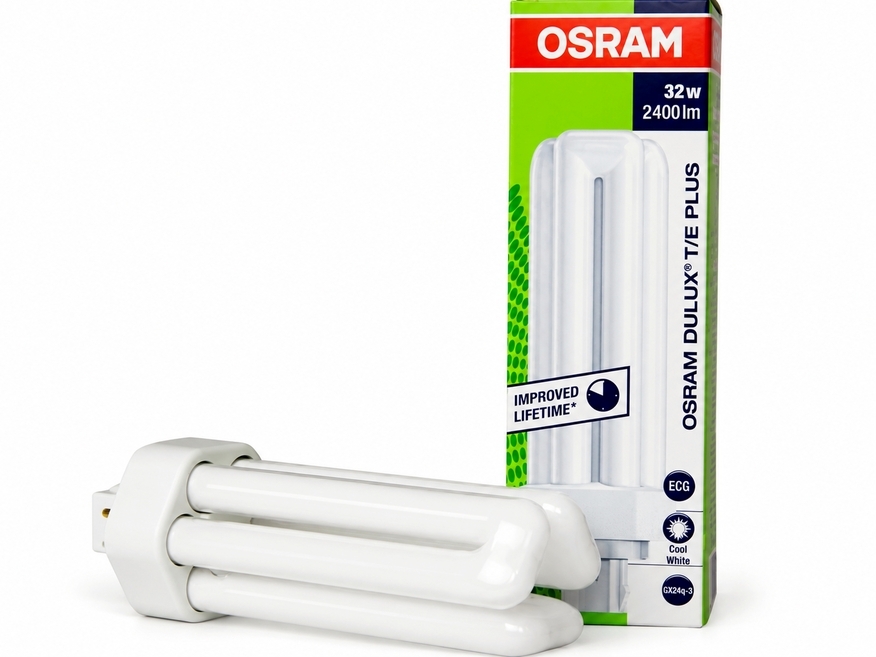 <p>
	Компактная-люминесцентная лампа 32 Вт, Osram Dulux T/E Plus, 32W/840/GX24q-3, <span style="color:#ff0000;">4-PIN</span>, 348568</p>
