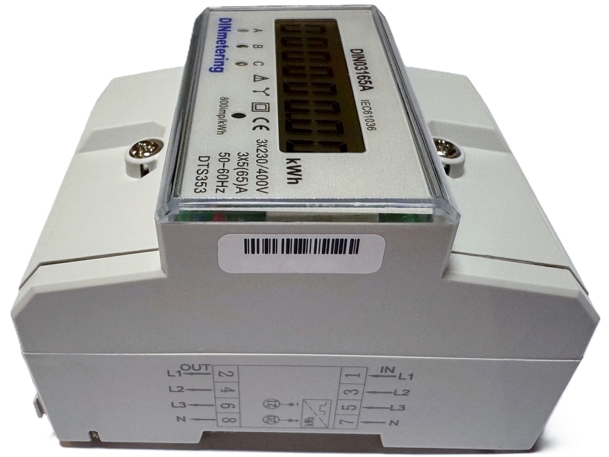 <p>
	Moodulelektriarvesti 3-faasiline <span style="color:#ff0000;">1-tariifne</span> 3x5(65)A, DTS353, DINmetering, DIN03165A</p>
