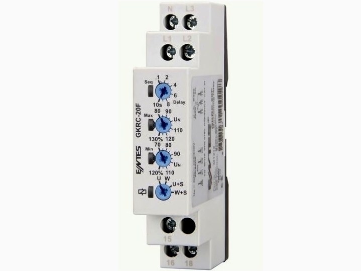 <p>
	Реле контроля напряжения 3-фазное, GKRC-20F, Entes</p>
