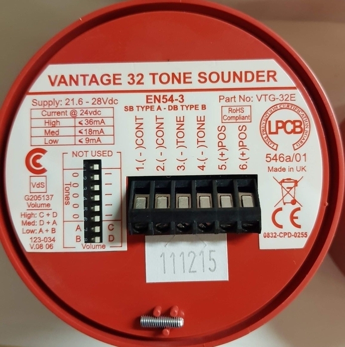 <p>
	Пожарная сирена CC-VTG-32E-DB-R, красная</p>
