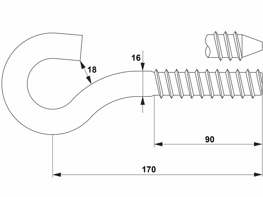<p>
	Крюк для деревянных опор SOT16.10, Ensto</p>
