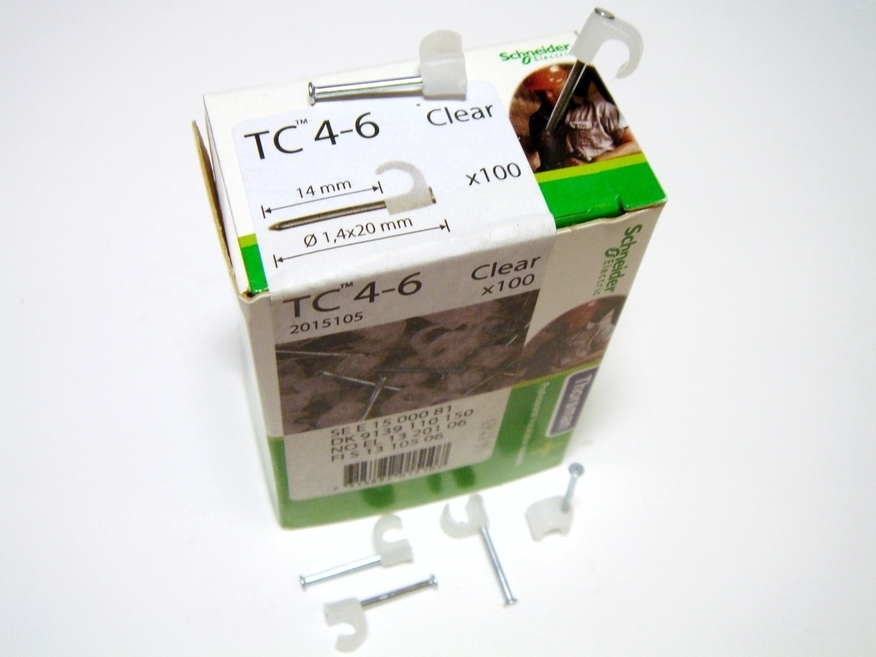 <p>
	Ostan kaablikinnitus naelklambreid 4-6 mm.</p>
