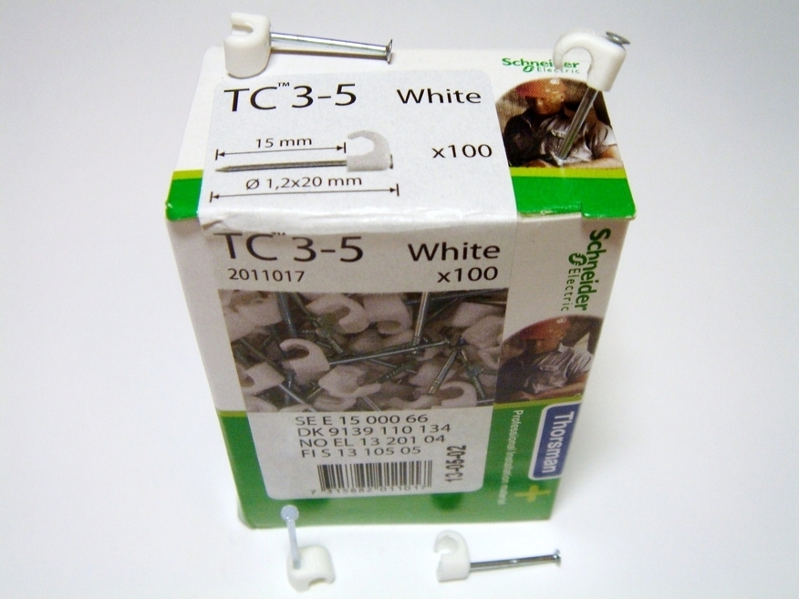 <p>
	Ostan kaablikinnitus naelklambreid 3-5 mm.</p>
