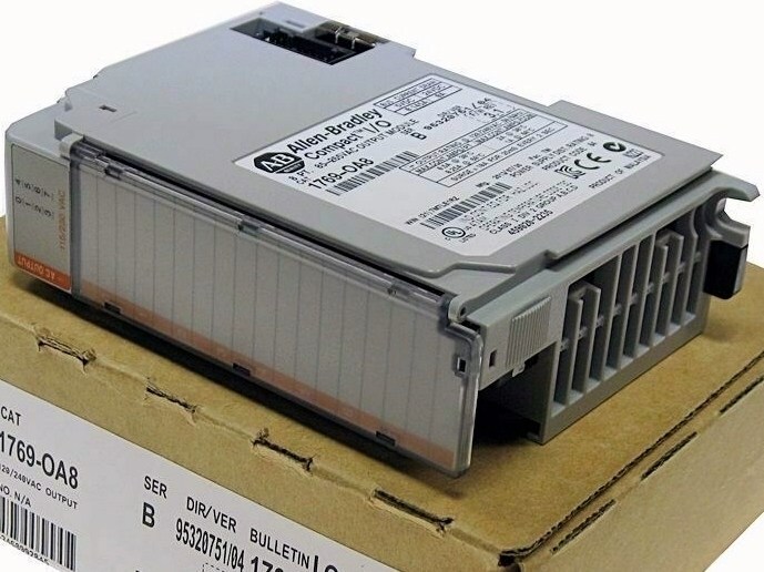 <p>
	8-точечный выходной модуль 120/240В AC, Allen-Bradley, 1769-OA8</p>

