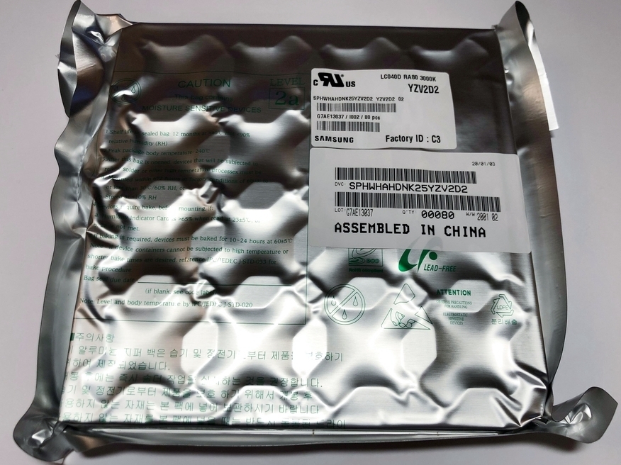 <p>
	Светодиодный модуль 40 Вт, Samsung, SPHWHAHDNK25YZV2D2, YZV2D2, LC040D28030</p>
