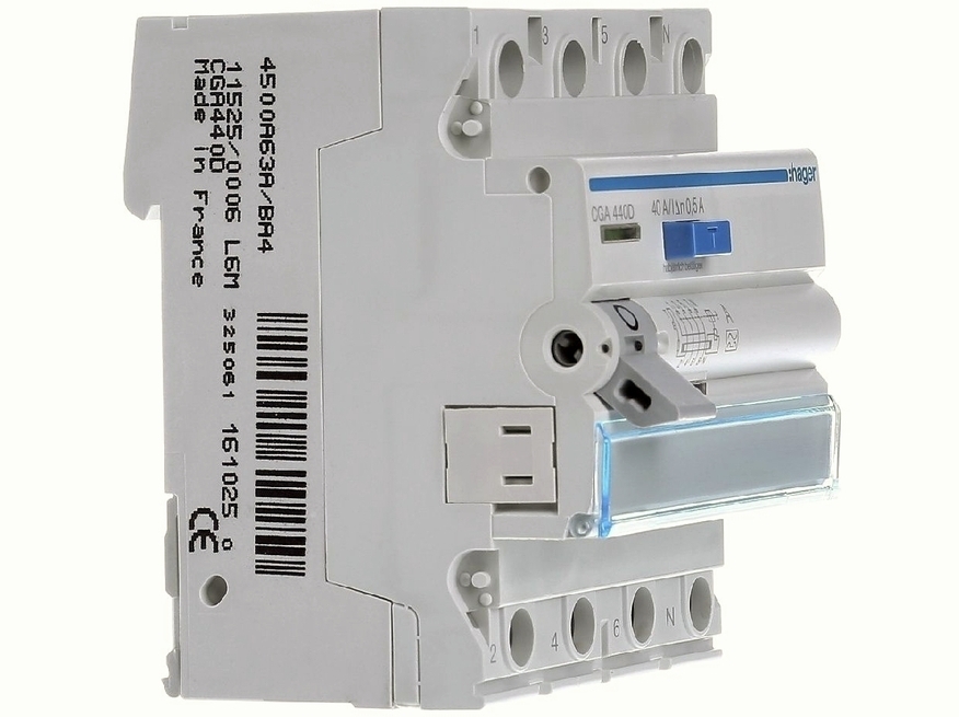 <p>
	Aвтомат тока утечки 3-фазный 40 A, <span style="color:#ff0000;">500мA(0,5A)</span>, Hager, CGA440D, 161025</p>
