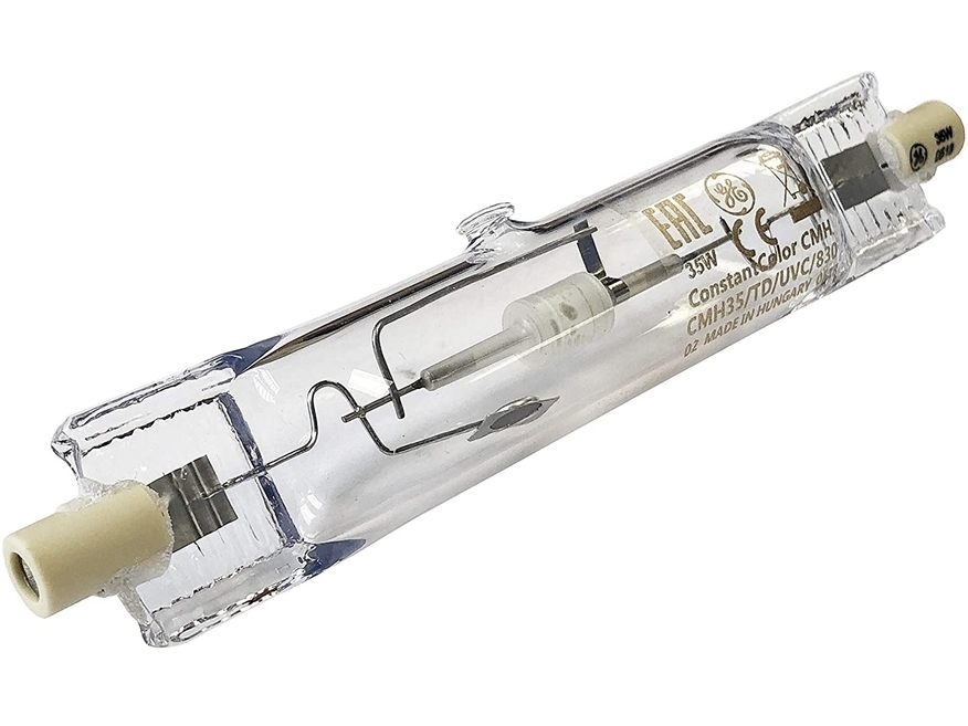 <p>
	Металлогалогенная лампа 35 Вт, CMH35/TD/UVC/830/RX7S, General Electric, 43278</p>
