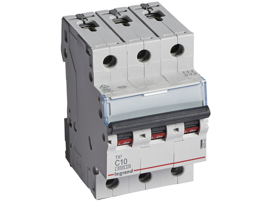 <p>
	Moodulkaitselüliti 3-faasiline C 10A, Legrand TX³, 403543</p>
