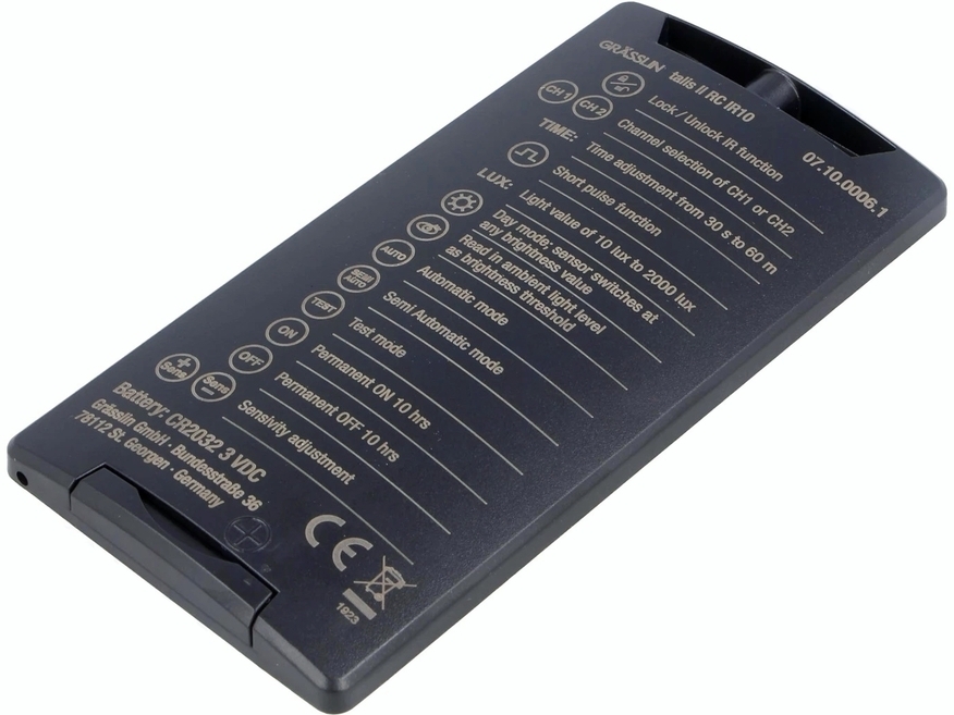 <p>
	Пульт дистанционного управления Grässlin, Talis II RC IR10, 07.10.0006.1</p>
