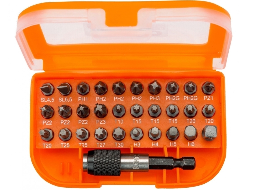 <p>
	Kruvikeeraja otsikute komplekt 59/S31B, Bahco</p>
