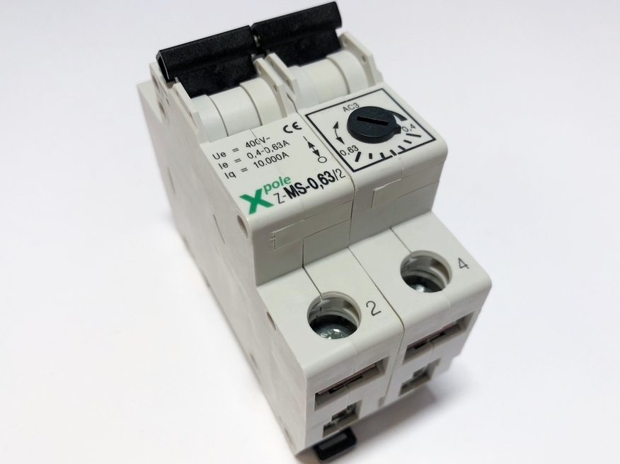 <p>
	Aвтомат защиты электродвигателя 1-фазный 0,4 - 0,63A, Moeller, Z-MS-0,63/2, 248392</p>
