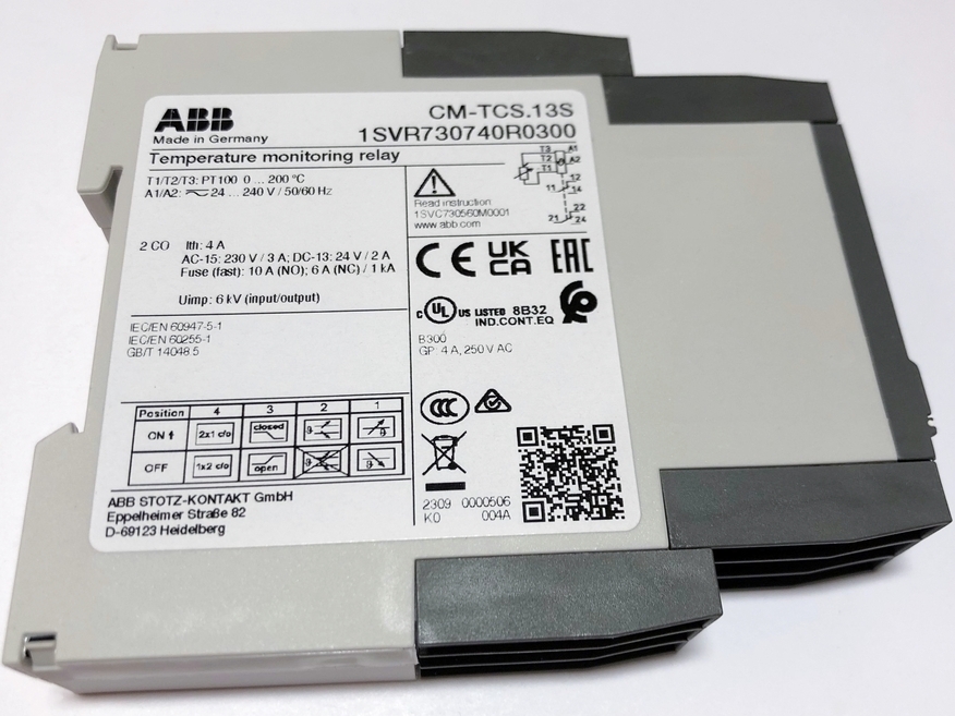 <p>
	Temperatuuri kontrollirelee CM-TCS.13S, ABB, 1SVR730740R0300</p>
