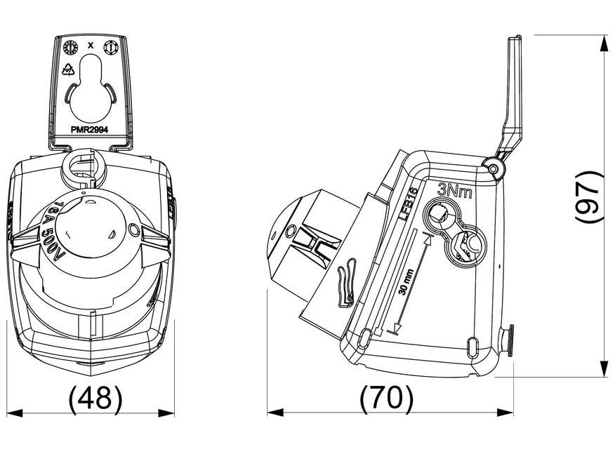 <p>
	Основание для предохранителя LFB16-10A-R, Ensto</p>
