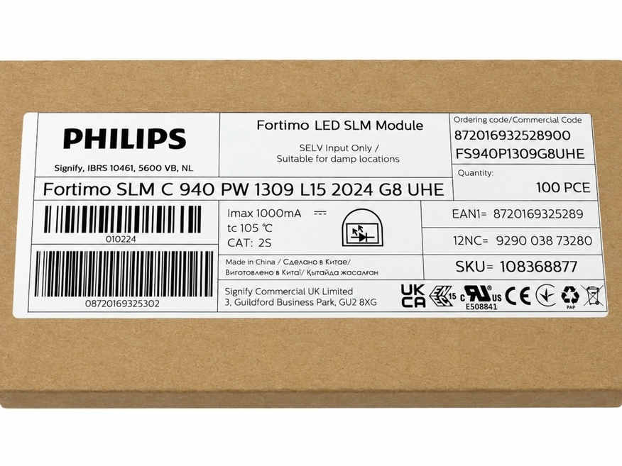 <p>
	Светодиодный модуль 10,5 Вт, Philips Fortimo SLM C 940 PW 1309 L15 2024 <strong>G8</strong> UHE, 929003873280, 940P1309FU8</p>

